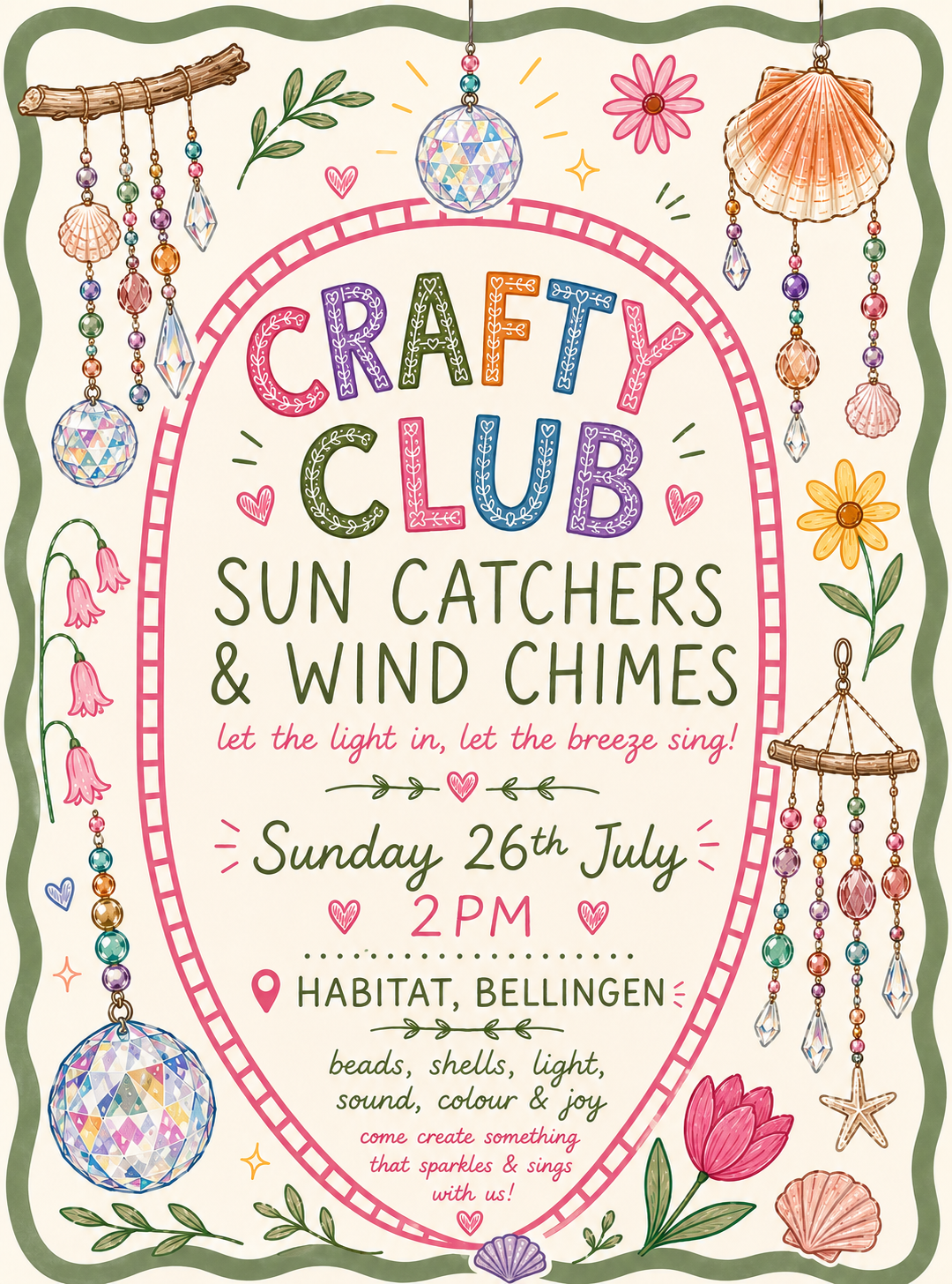 July Craft Club - Sun catches & Wind chimes